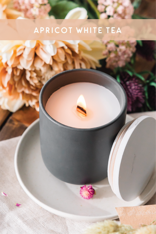 Apricot White Tea Candle